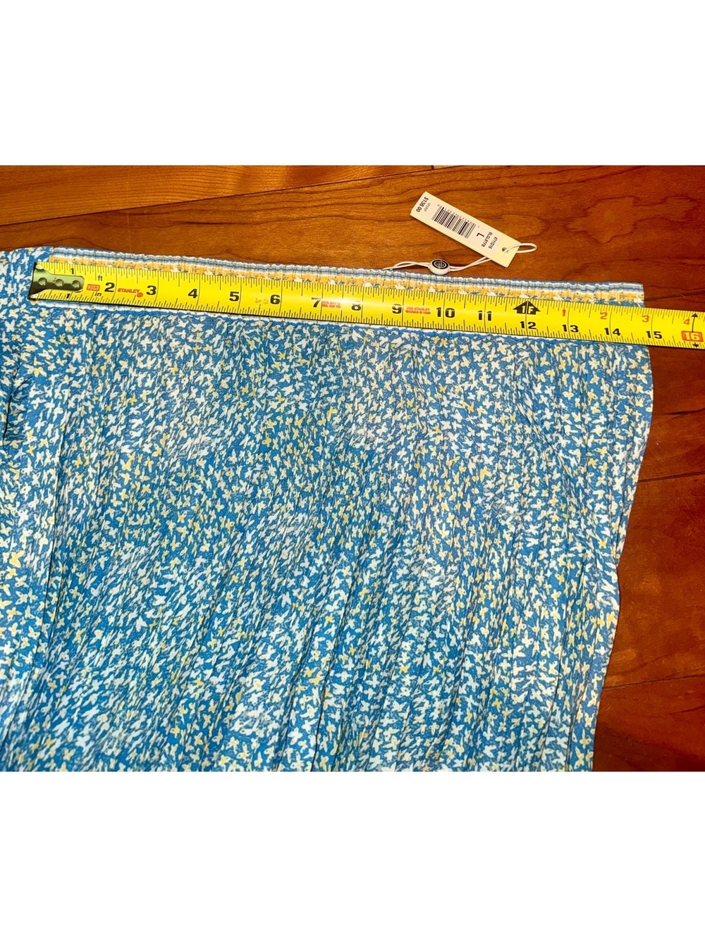 NWT Max Studio London Blue and Yellow Floral Maxi Skirt Size Large - Picture 5 of 7